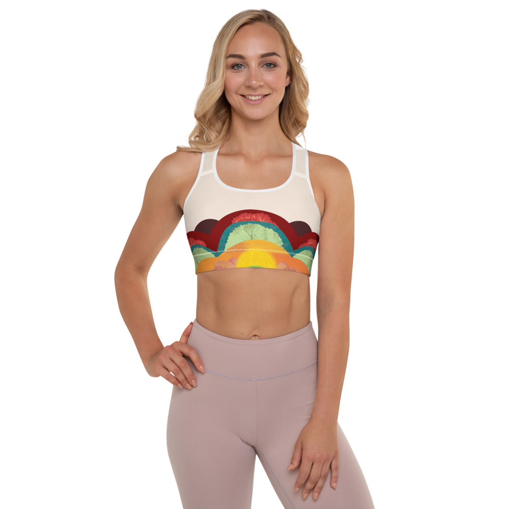 Half Mandala Padded Sports Bra
