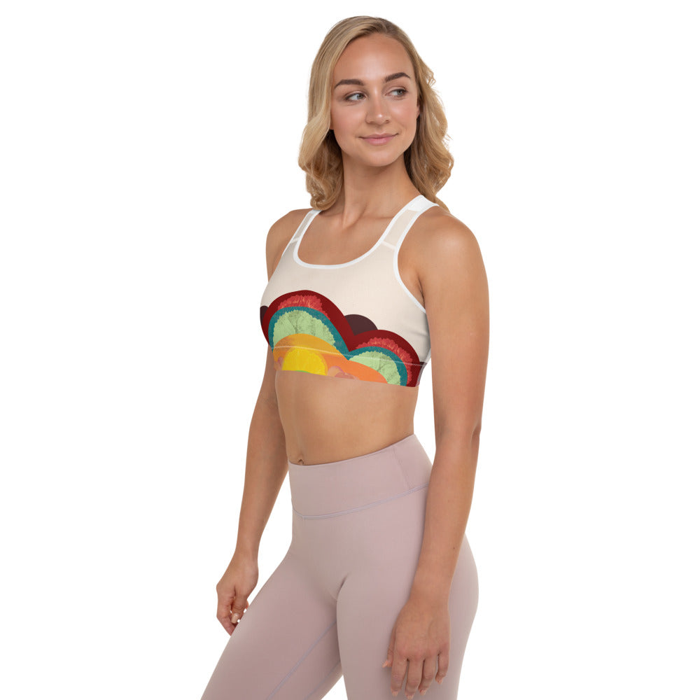 Half Mandala Padded Sports Bra