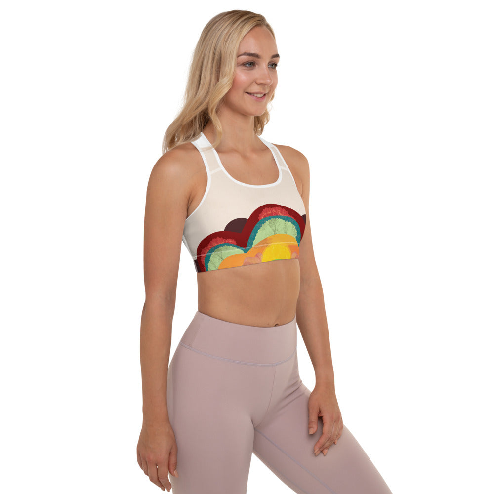 Half Mandala Padded Sports Bra